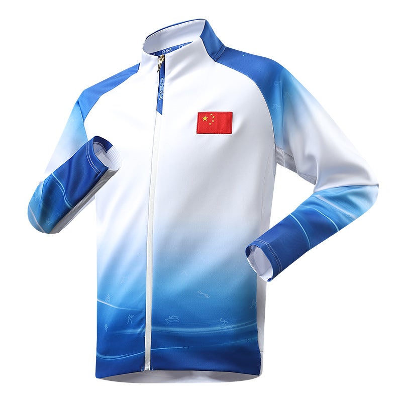 Chinese Team Coat Children'S Training Uniform Long-Sleeved Cardigan Top Martial Arts Coach National Uniform Sports Sweater Printing - Image 3